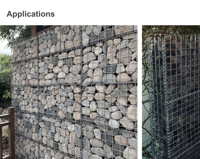 विरोधी जंग गर्म डुबकी जस्ती Gi Gabion बॉक्स 3x1x1m पहनने के प्रतिरोध 14